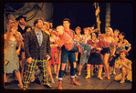 Bern Hoffman, Joe E. Marks, Peter Palmer, Billie Hayes, Wynne Miller and unidentified others in the stage production Lil' Abner