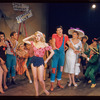 Carmen Alvarez [left], Edie Adams, Peter Palmer, Tina Louise, Al Nesor [center] and unidentified others the stage production Lil' Abner