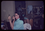 Carmen Alvarez [left] and unidentified other backstage during the stage production Lil' Abner