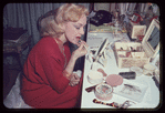 Edie Adams backstage during the stage production Lil' Abner