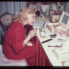 Edie Adams backstage during the stage production Lil' Abner