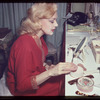 Edie Adams backstage during the stage production Lil' Abner