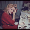 Edie Adams backstage during the stage production Lil' Abner