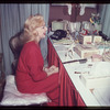 Edie Adams backstage during the stage production Lil' Abner