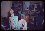 Carmen Alvarez [left] and unidentified others backstage during the stage production Lil' Abner