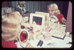 Edie Adams backstage during the stage production Lil' Abner