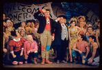 Charlotte Rae, Joe E. Marks, Peter Palmer, Stubby Kaye [center] and unidentified others in the stage production Lil' Abner