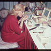Edie Adams backstage during the stage production Lil' Abner