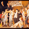 Joe E. Marks, Billie Hayes, Peter Palmer, Stubby Kaye [center] and unidentified others in the stage production Lil' Abner