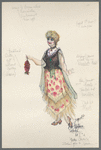 Costume sketch for character Hortense in the stage production Zorba