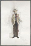 Costume sketch for character Nikos in the stage production Zorba