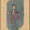 Painted design sketch for character Ben Franklin in the stage production 1776