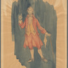 Painted design sketch for character John Adams in the stage production 1776