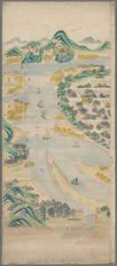 Bird's eye view of the city of Pyongyang (Heijo)