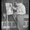 Wettling painting at easel