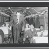 Tizol with band members on train