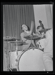Purtill performing on drums
