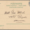 Hannover postcard from Loie Fuller to Gabrielle Bloch