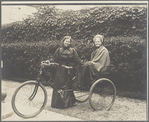 Loie Fuller and mother with bike