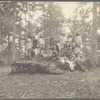 Loie Fuller with her students in the woods