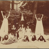 Loie Fuller with her dance students and Prince Troubetzkoy