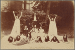 Loie Fuller with her dance students and Prince Troubetzkoy