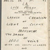 Loie Fuller program for The First Time in Kiel concert