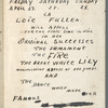Loie Fuller program for The First Time in Kiel concert
