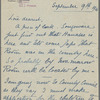 Correspondence from Gabrielle Bloch to Loie Fuller about the location of Rodin in England