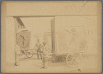 Carts with Folies Bergère posters 