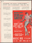 Advertisement page in a souvenir program for the stage production Star and Garter