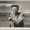 A one-armed sheep herder. Central Oregon grazing project