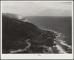 The highway along the Oregon coast should bring many to enjoy the cool forest and ocean. Resettlement Administration work camp at left