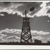 A broken-down windmill on a ranch bought by Resettlement Administration as a part of the Central Oregon grazing project. The extreme depth of these wells made many of them impractical