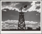 A broken-down windmill on a ranch bought by Resettlement Administration as a part of the Central Oregon grazing project. The extreme depth of these wells made many of them impractical