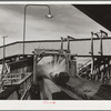 Washing logs before sawing. Longview, Washington