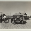 Part of the daily motorcade of drought refugees. The Montana-North Dakota state line