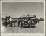 Part of the daily motorcade of drought refugees. The Montana-North Dakota state line