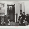 Doctor Tabor entering health center to give inoculations against measles to a group of children. [Dailey,] West Virginia