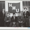 Seamen in hiring hall. National Maritime Union, New York City