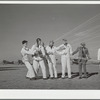 Instructor explaining operation of parachute to students. Meacham Field, Fort Worth, Texas