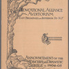 Educational Alliance Auditorium...announcement of the concert and dramatic series, 1904-1905