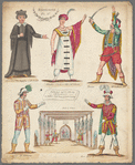 Plate of toy theatre by J. H. Jameson for the stage production Remorse [Act 2 scene 3] by Samuel Taylor Coleridge