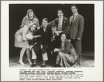 Publicity photograph of Heather MacRae, Carolee Carmello, Stephen Bogardus, Jonathan Kaplan, Chip Zien, Barbara Walsh and Michael Rupert for the stage production Falsettos