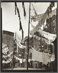 Court of first model tenement house in New York