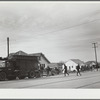 U.S. Highway 80, Texas, between Dallas and Fort Worth. Telephone linemen