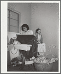 Ironing room, Robstown, Texas. FSA (Farm Security Administration) camp