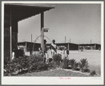 Campers waiting their turn at clinic. Robstown camp, Texas