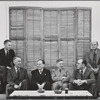 Publicity photograph of the Playwrights Producing Company membership: Robert Anderson, Robert E. Sherwood, Elmer Rice, John F. Wharton, Maxwell Anderson and Roger L. Stevens