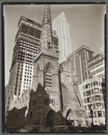 Rockefeller Center: Collegiate Church of St. Nicholas in foreground, Fifth Avenue and 48th Street